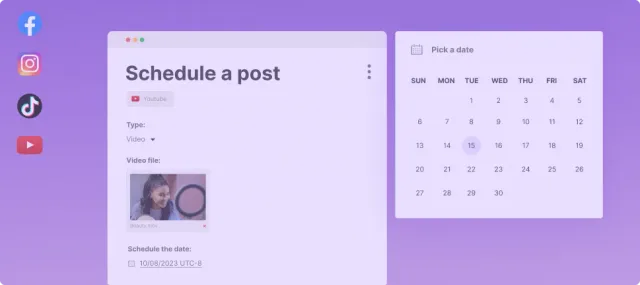 The beCreatives platform: scheduling a finished video to post