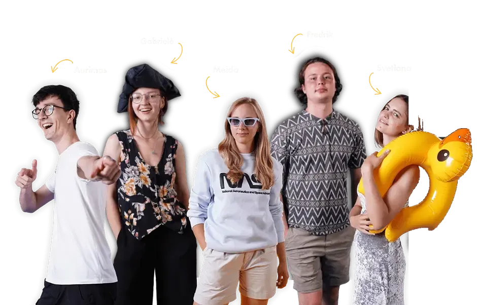Five members of the beCreatives editing team